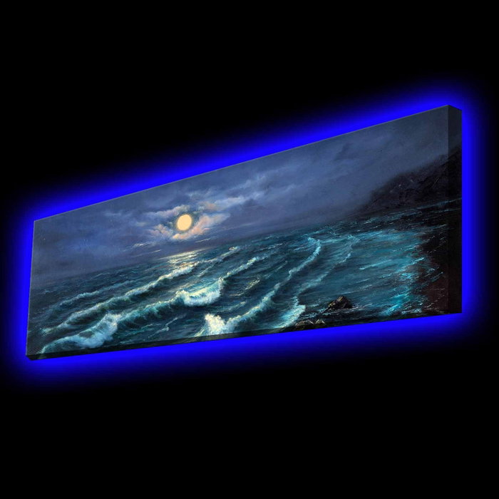Wallity Cuadro Decorativo de Lienzo Iluminado con LED Multicolor 30x90 cm Wallity Cuadro Decorativo de Lienzo Iluminado con LED Multicolor 30x90 cm